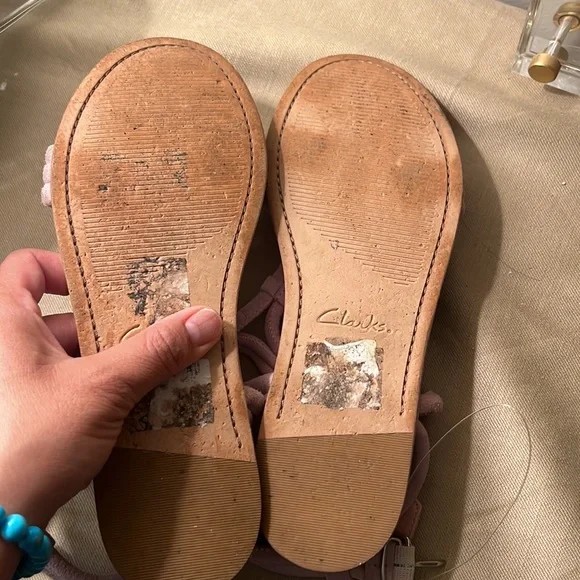 Clark pink Suede leather sandals - Picture 7 of 7